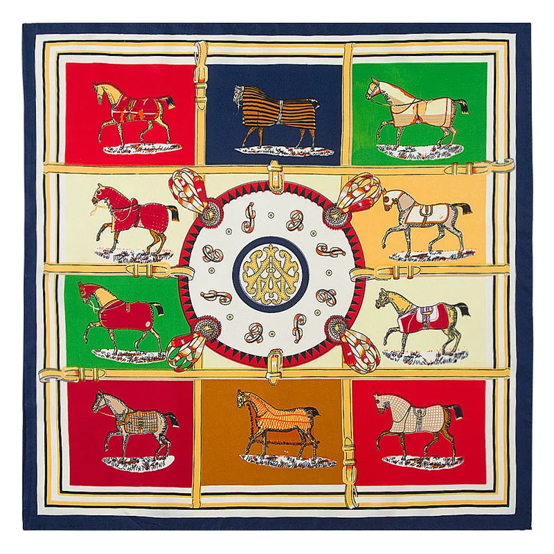 

Classic Silk Scarf 60cm Square Women's Fashion Business Style Printed Decorative Elements for All Ages And Seasons