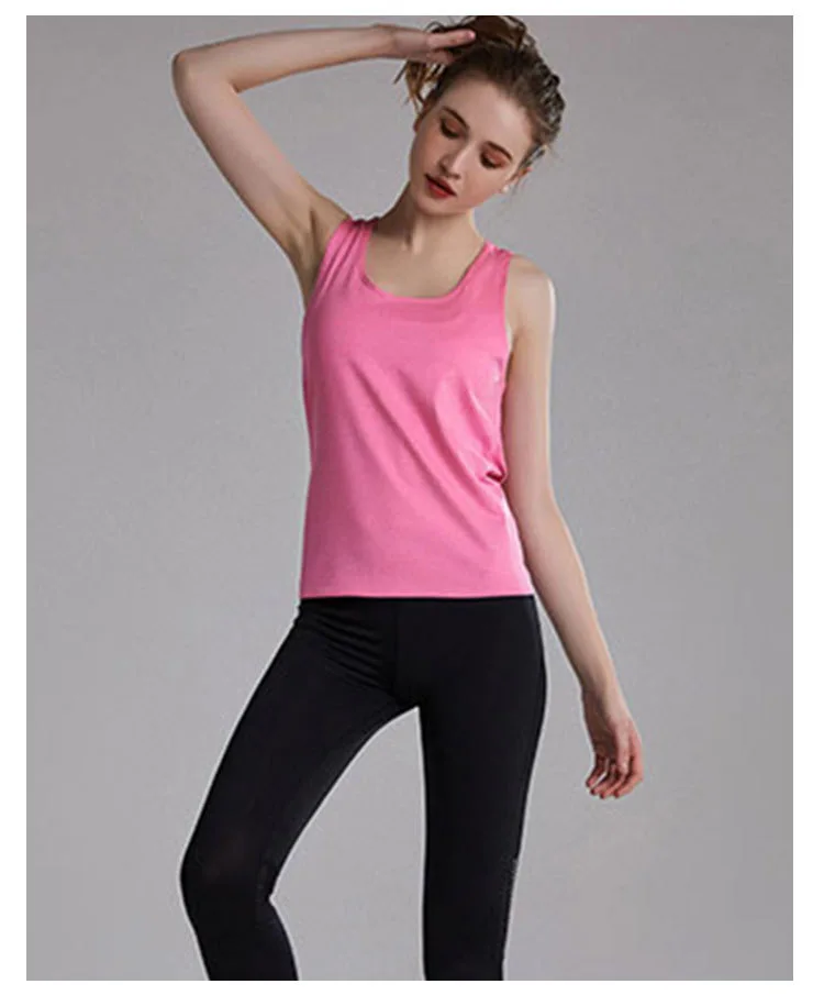Sportweste für Damen, schnelltrocknender Laufanzug, ärmellose Yoga-Kleidung, schöner Rücken und Oberbekleidung, Bluse, locker und schmal geschnitten. – Detail 2