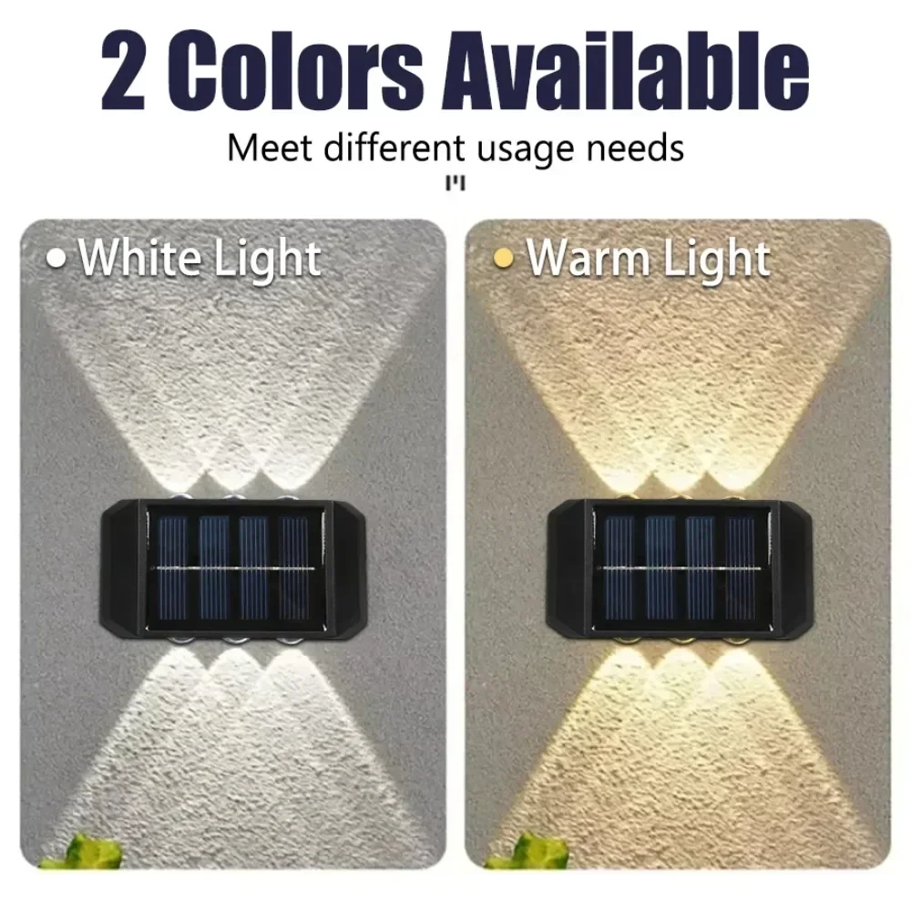 4/6/8 LED Solar Outdoor Light Solar Lighting Waterproof Lamp Streetlights Exterior Garden Decoration Garland Solar Wall Light view 3