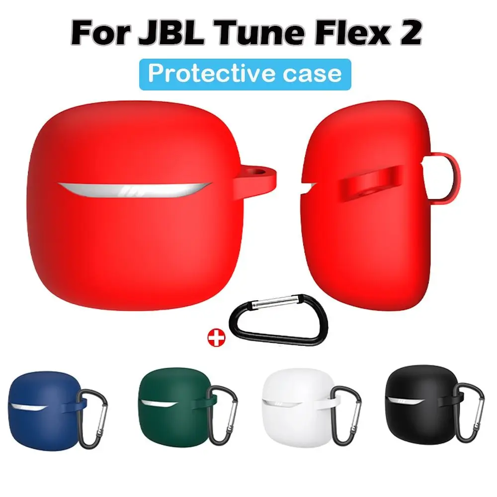 New Silicone Earphone Case Shockproof Protector Charging Box Sleeve Anti-scratch Anti-drop Earbuds Shell for JBL Tune Flex 2
