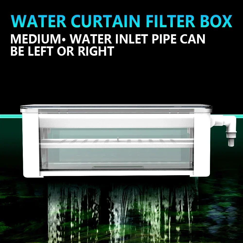 

Water Purifier Low Water Level Circulation Turtle Tank Filter Three-In-One Water Curtain Filter Box Circulating Pump Filters Box