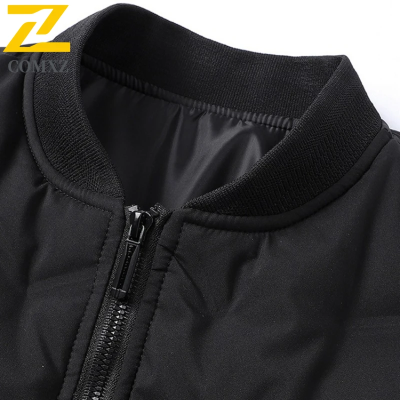 2025 New Down Cotton Jacket Men Vintage Baseball Collar Travel Windproof Padding Coat Winter Business Casual Thickened Parkas