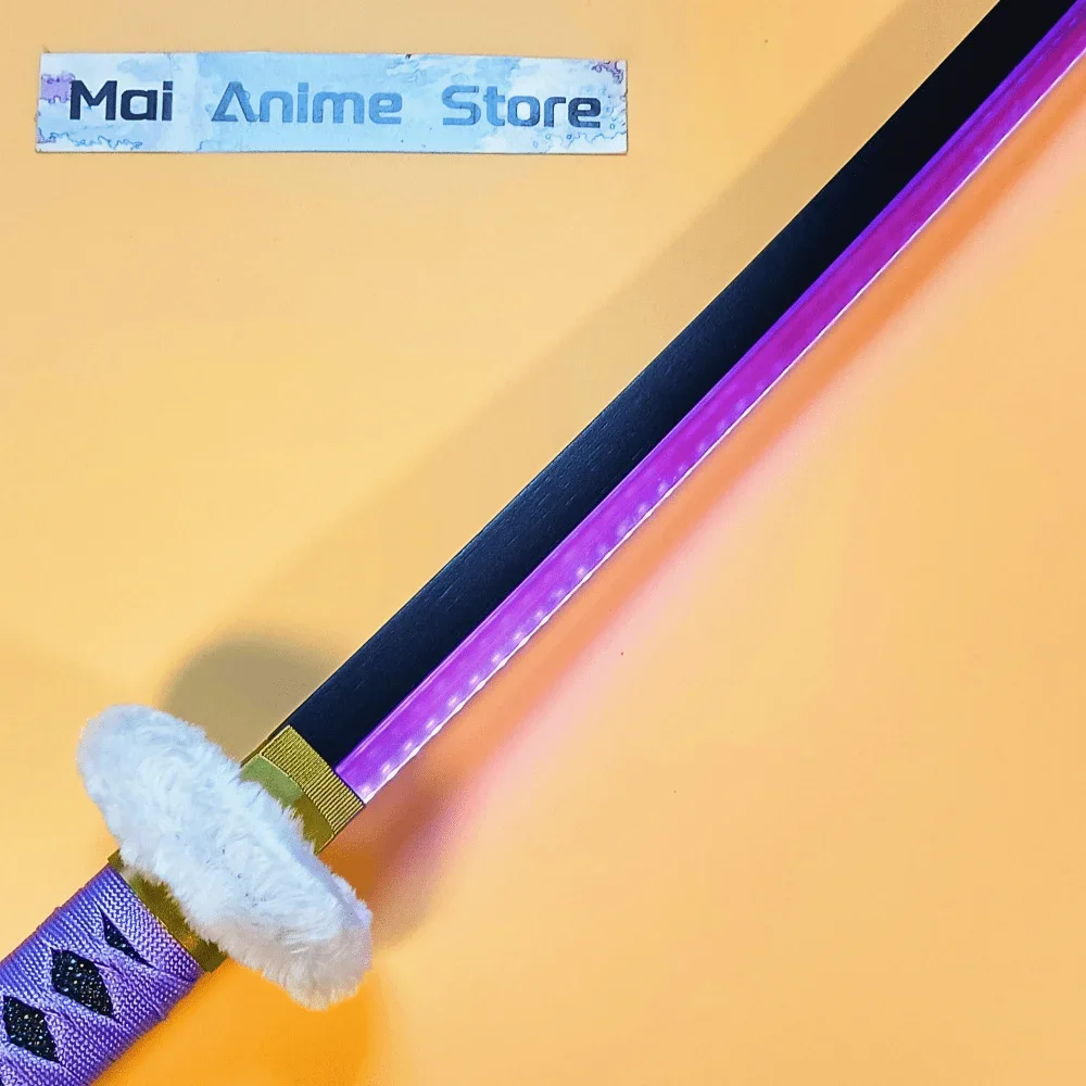 40in Roronoa Zoro Katana Anime Zoro Cosplay Prop Luminous Sword with Led Light Real Size Japanese Katana Sabre Unsharp Toy Gift