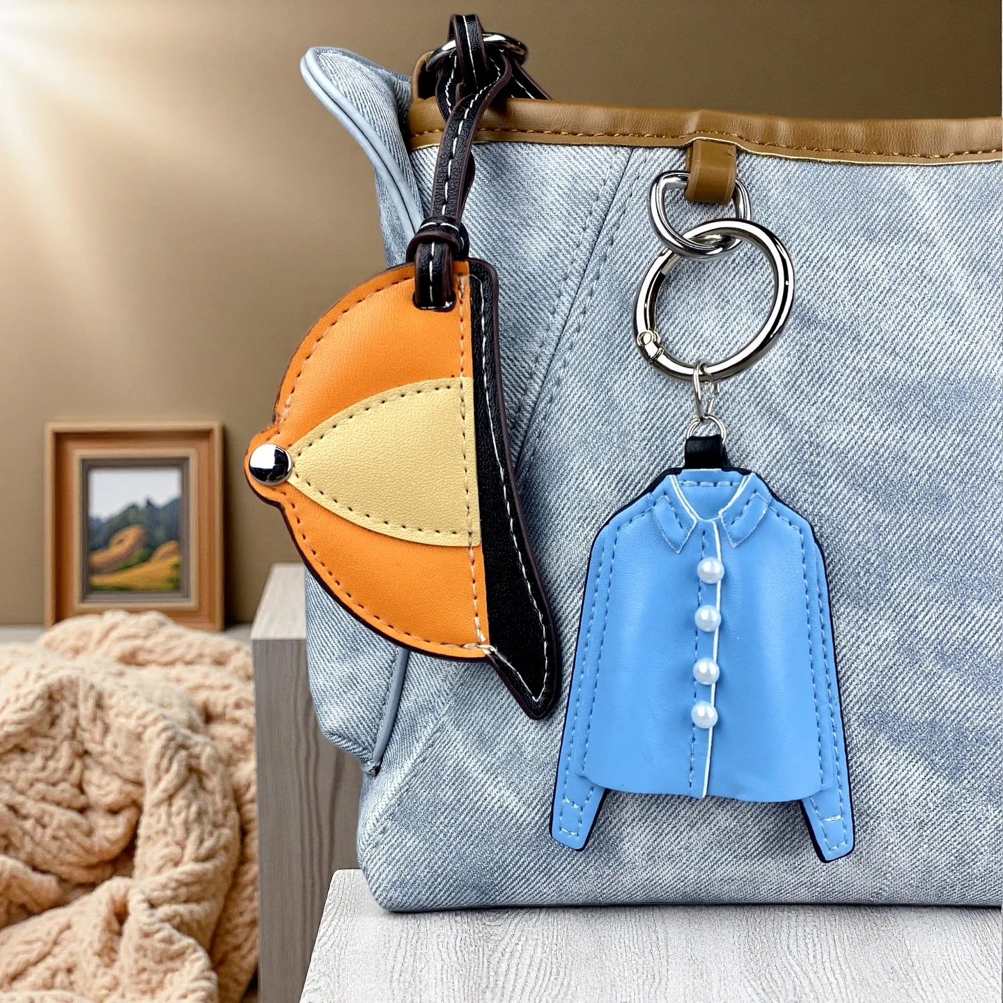 مجموعة سحر الحقائب المصنوعة من جلد البولي يوريثان اللطيفة - مزيج ومطابقة من الأحذية والقبعة والقميص لأسلوبك الفريد | إكسسوارات ممتعة ومرحة لجميع حجم الحقيبة #1