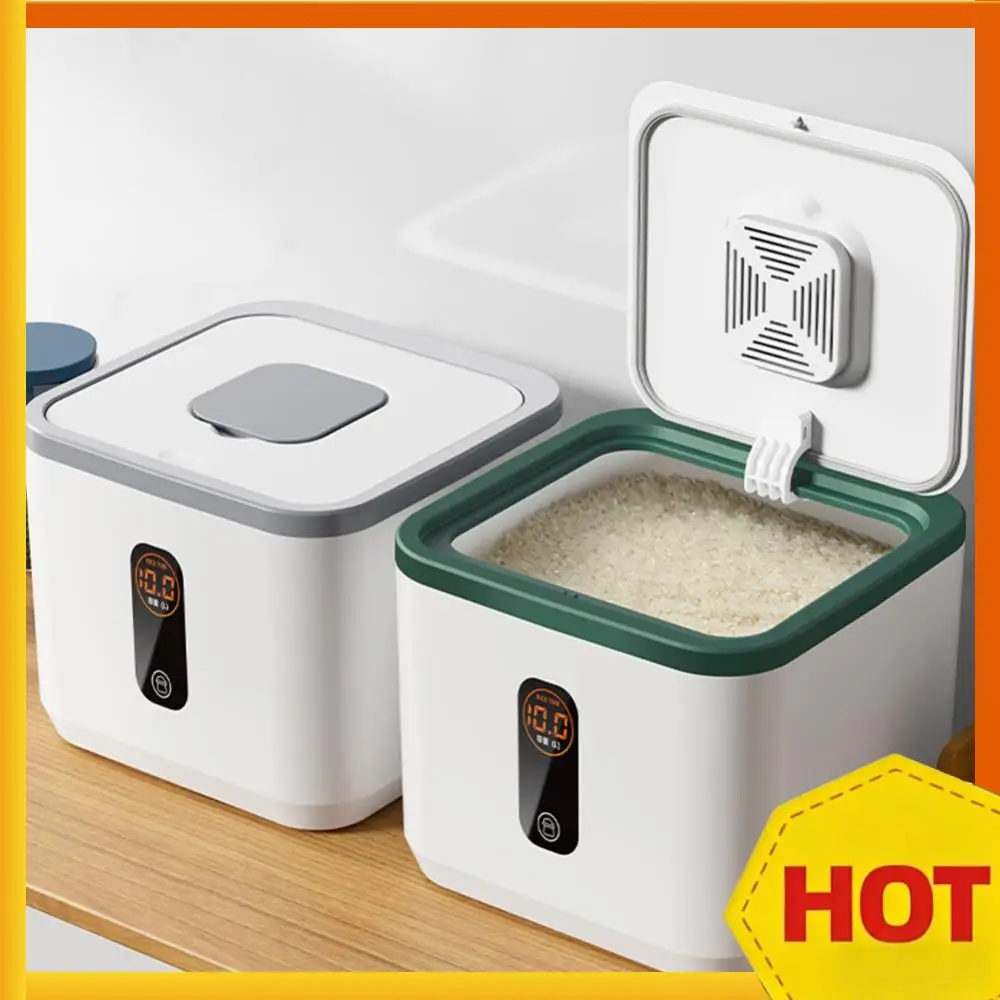 

Диспенсер для риса на 5 кг с мерным стаканом, герметичный контейнер для хранения продуктов, для организации кухонной кладовой