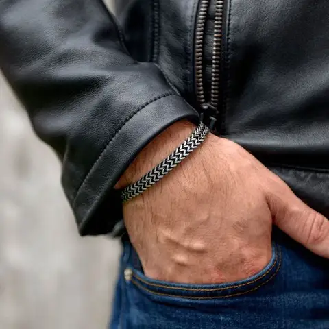 Men’s Steel Fox Tail Chain Bracelet mprainbow