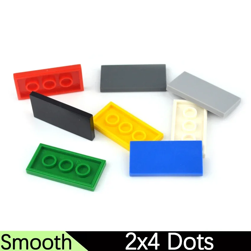 50PCS MOC ประกอบแบนกระเบื้องอนุภาค 2x4 ขนาด Smooth Building Blocks ใช้งานร่วมกับ 87079 DIY การศึกษาสร้างสรรค์ของเล่นอิฐ