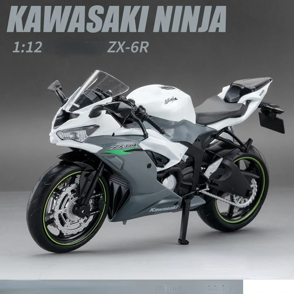 1:12 Kawasaki Ninja ZX-6R Car Model Toys Die Cast Alloy Motorcycle