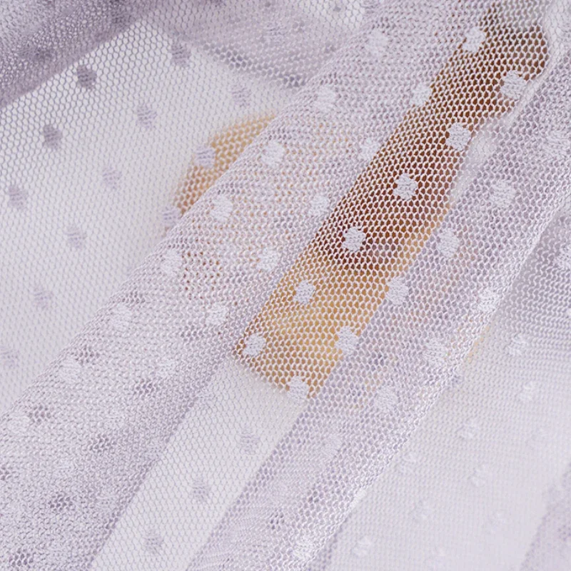 البولكا نقطة شبكة النسيج بلون فستان الزفاف الستائر السرير ناموسية زخرفة خلفية القماش موضة مواد الخياطة