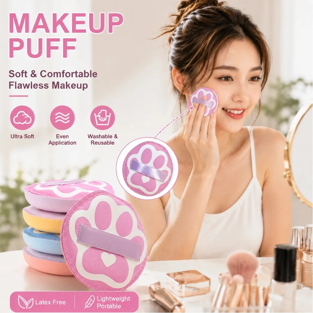 Water Drop Makeup Puff Wet Dry Dual Use Cosmetic Puffs Air Cushion Concealer Foundation Makeup Sponge Puffs Cosmetics Tool