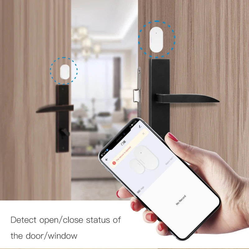 Tuya Deur Raam Sensor Zigbee Mini Draadloze Verbinding Detector Smart Home Security Werken Met Alexa Google Thuis Slimme Leven