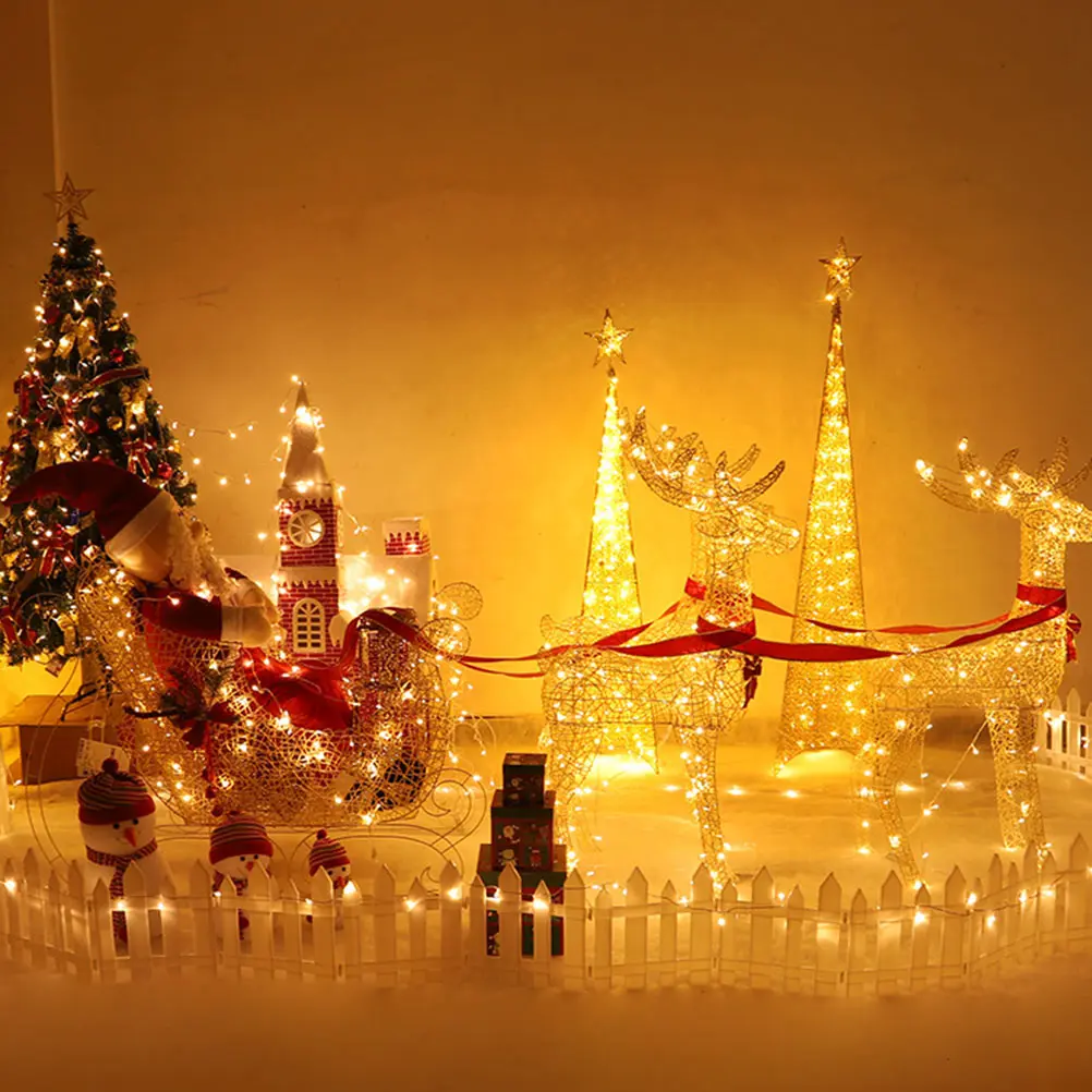 

Reindeer Ornaments Holiday Decoration Figurine Table Cute Decorations for All Seasons Christmas Car