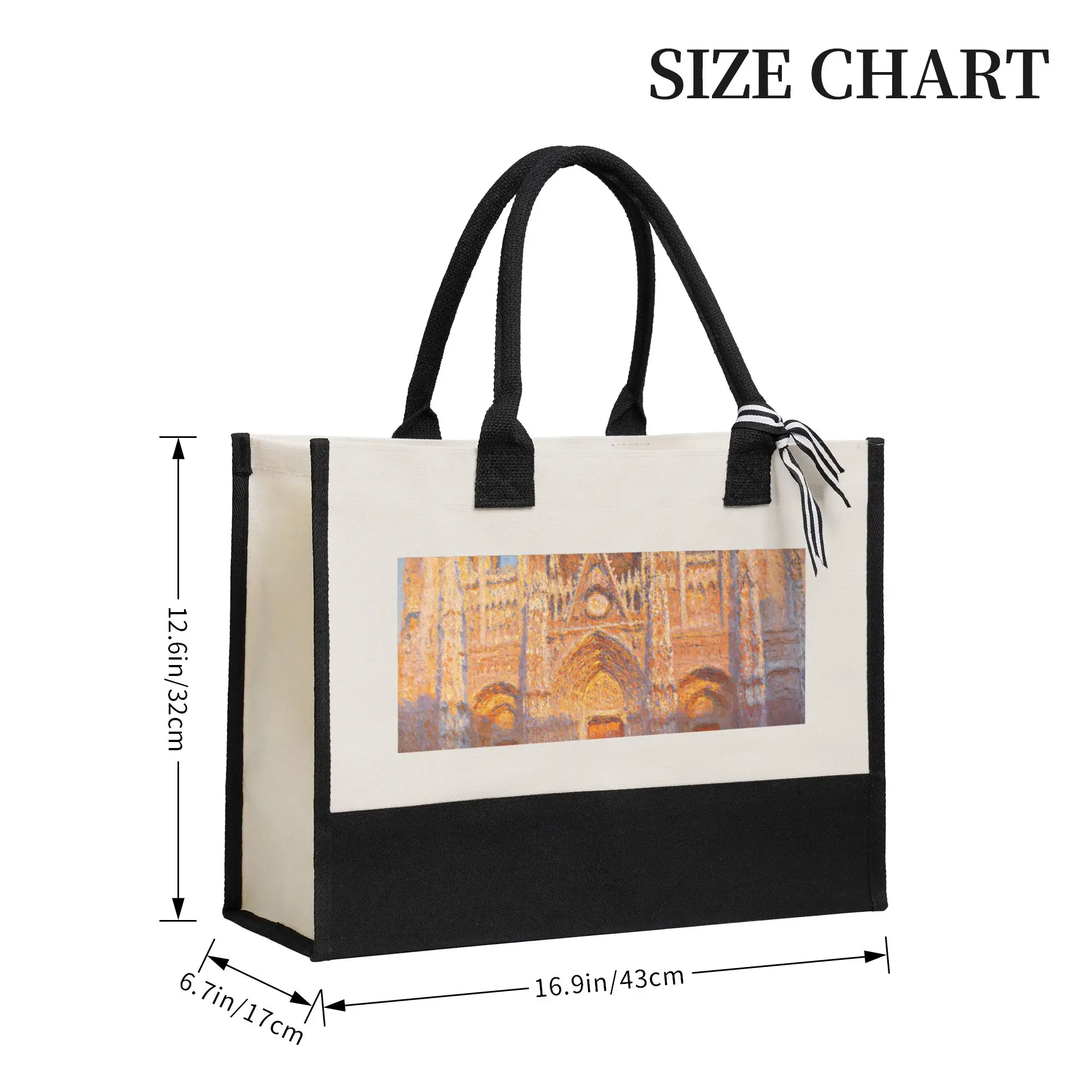 Floral Garden Canvas Tote Bag Reusable Eco-Friendly Patchwork Grocery Handbag for Travel Beach Shopping