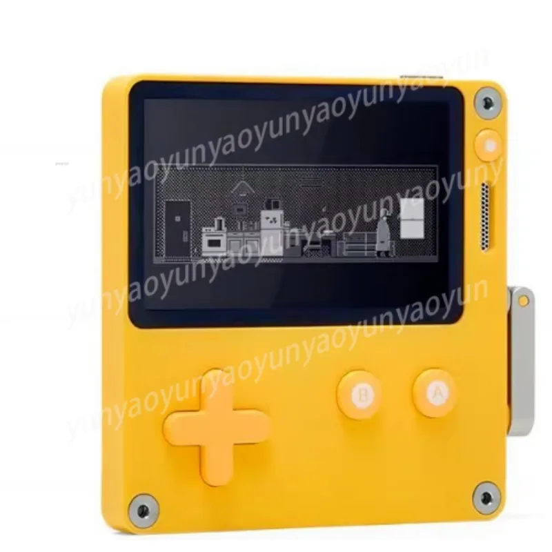 Creative Hand Crank Retro Game Console Black White Expandable Classic Portable Handheld Gaming Player