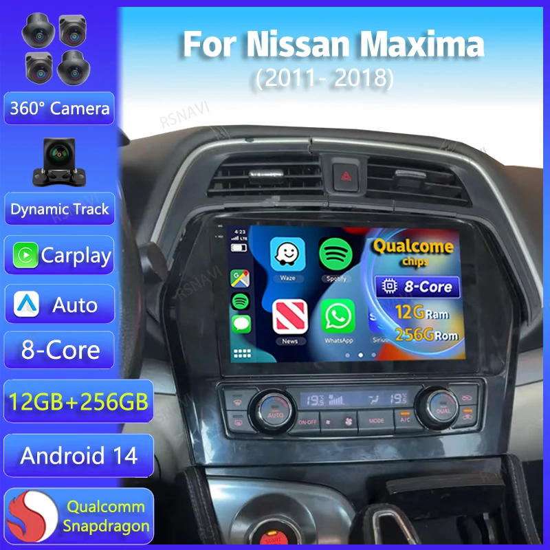 Android 14 Carplay For Nissan Maxima 2011 2012 2013 2014 2015 2016 2017 2018 Car Radio Multimedia Player Stereo Head Unit 2din