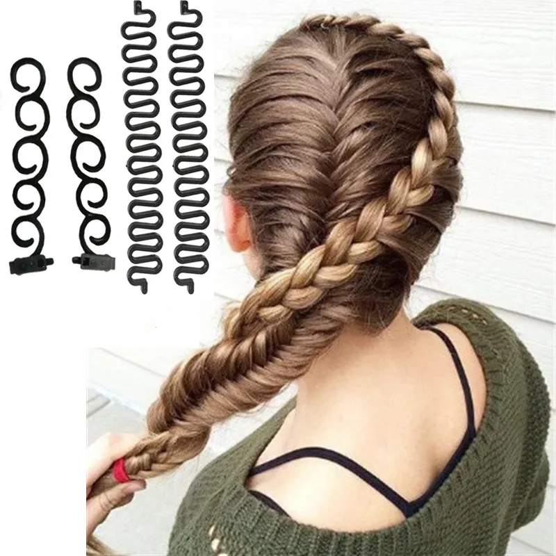 1 Set Charming French Style Women Girls DIY Sponge Hair Braider Plait Hair Twist Braiding Tool Hair Styling Tools 3 Style