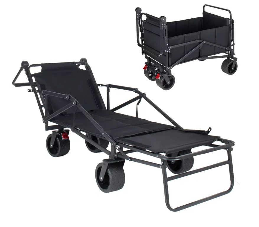 Hot Sale Large Capacity Heavy Duty Utility Folding Wagon Outdoor Camping Cart