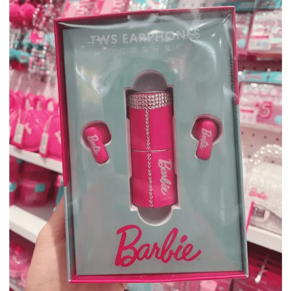 MINISO Barbie Daylight Shine Series Creative Lipstick TWS Bluetooth Headphones SX-211 Noise Reduction Girls Gift