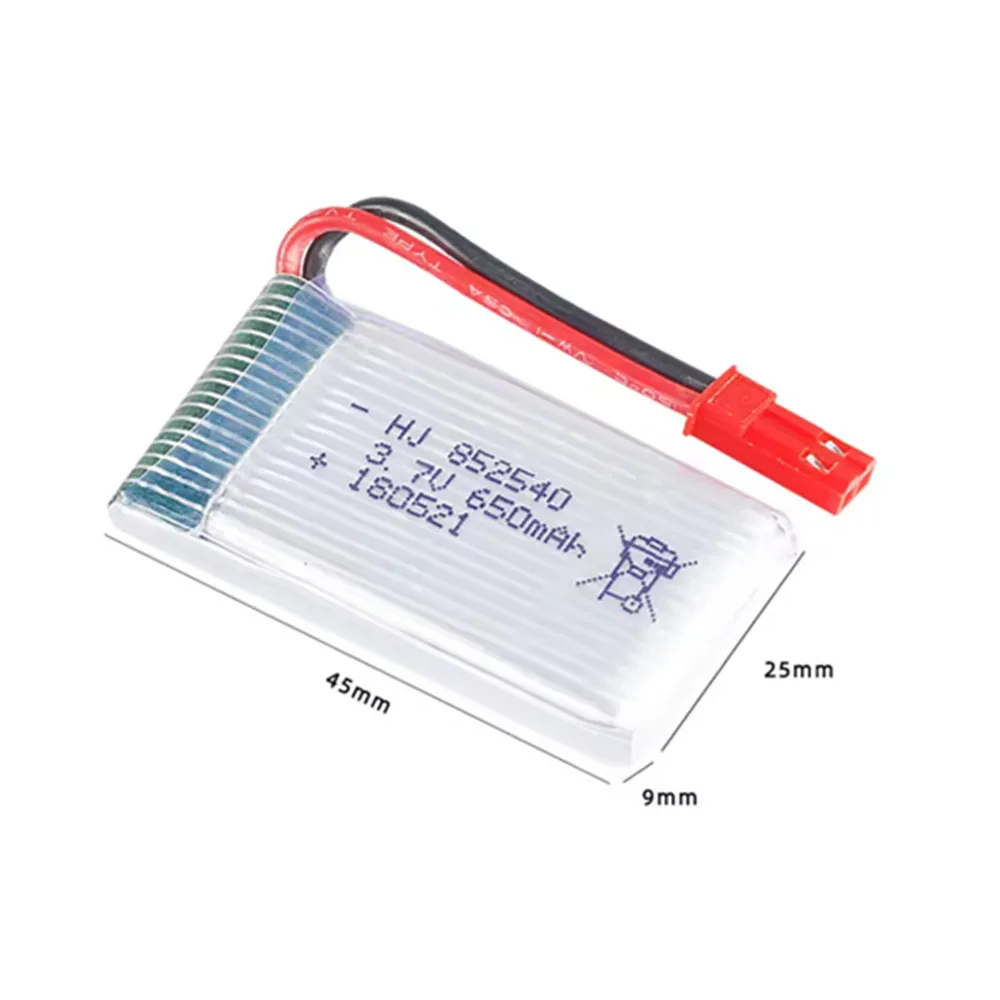 Аккумулятор LiPo 3.7V 650mAh 852540 для квадрокоптера Syma X5HC X5HW, запасные части, комплект аккумулятора и зарядного устройства для дрона 3.7V