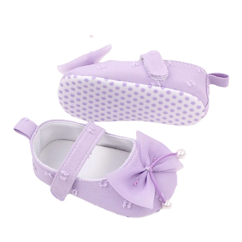 Cute Baby First Walker Shoes for Girl Infant Newborn Festival Spring Autumn Bow Princess Dress No-Slip Shoes  Baby Girl Shoes