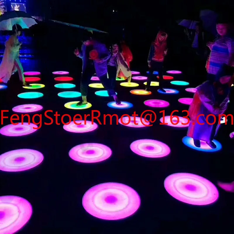 Portable circular rainbow dance floor LED brick light, consult customer service