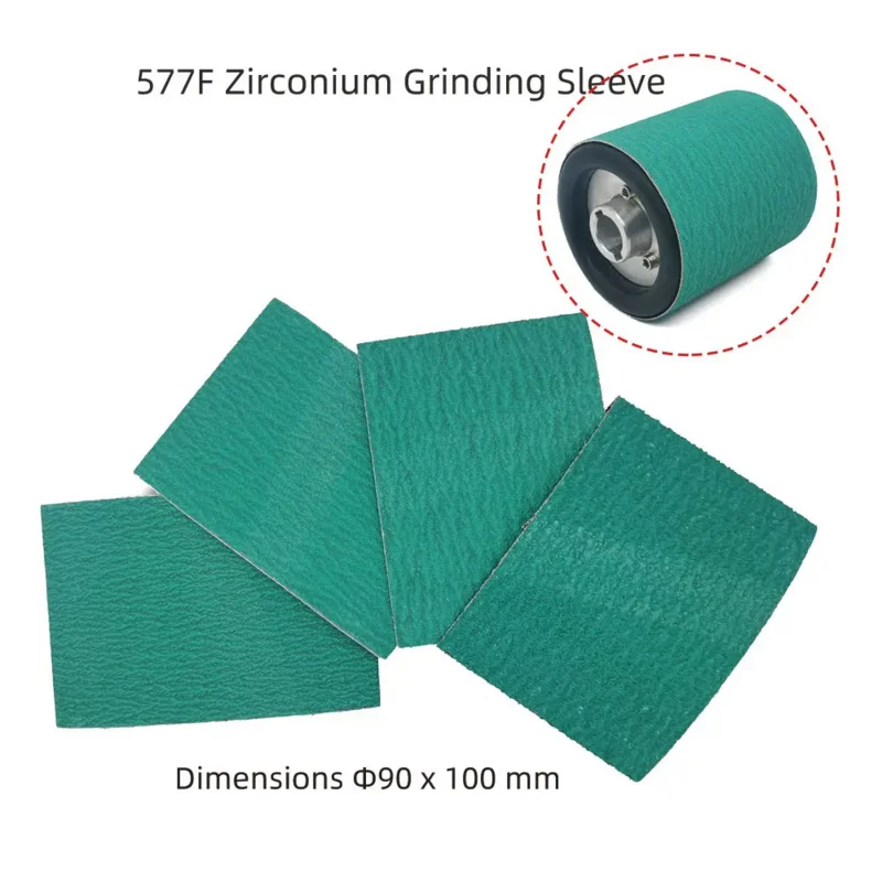 4Pcs Z/A 577F 100*283MM Sanding Belt For Metal Abrasive Band Grinder Zirconium Grinding Sleeve Grinding Sleeves