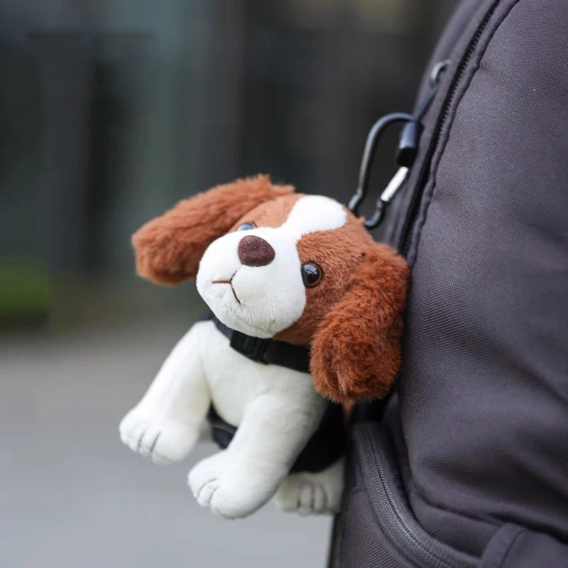 Springer Spaniel Police Rescue Hound Dog Pendant Hunt Puppy Key Ring Bag Decoration Plush Toy Stuffed Doll Girl Boy Friend Gift