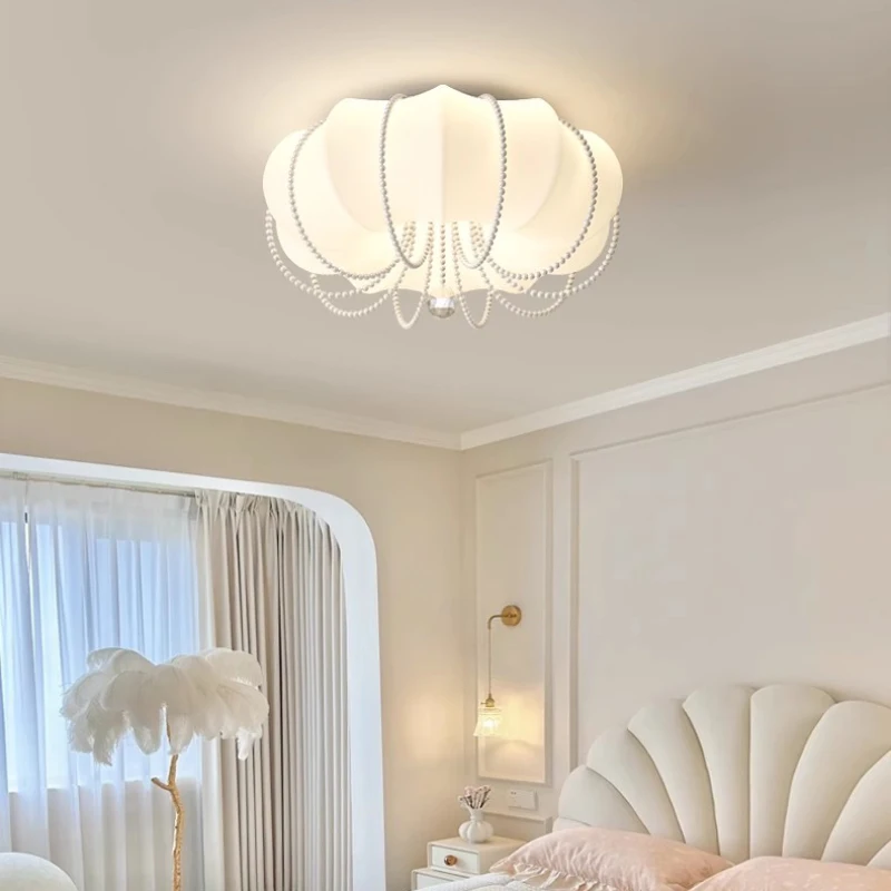 Warm Children's Room Cloud Ceiling Light LED Pearl Cloud Lamp Modern Romantic Baby Room Princess Room Girl Bedroom Ceiling Lamps