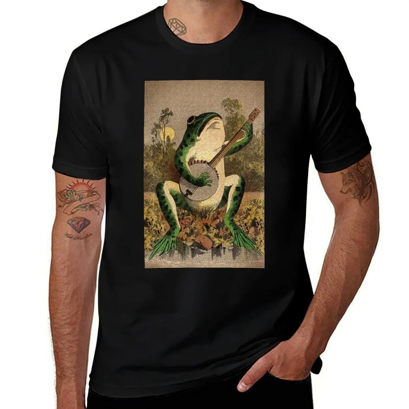 

Banjo design Frog playing the T-Shirt Relaxed Casual Short Sleeve Tee
