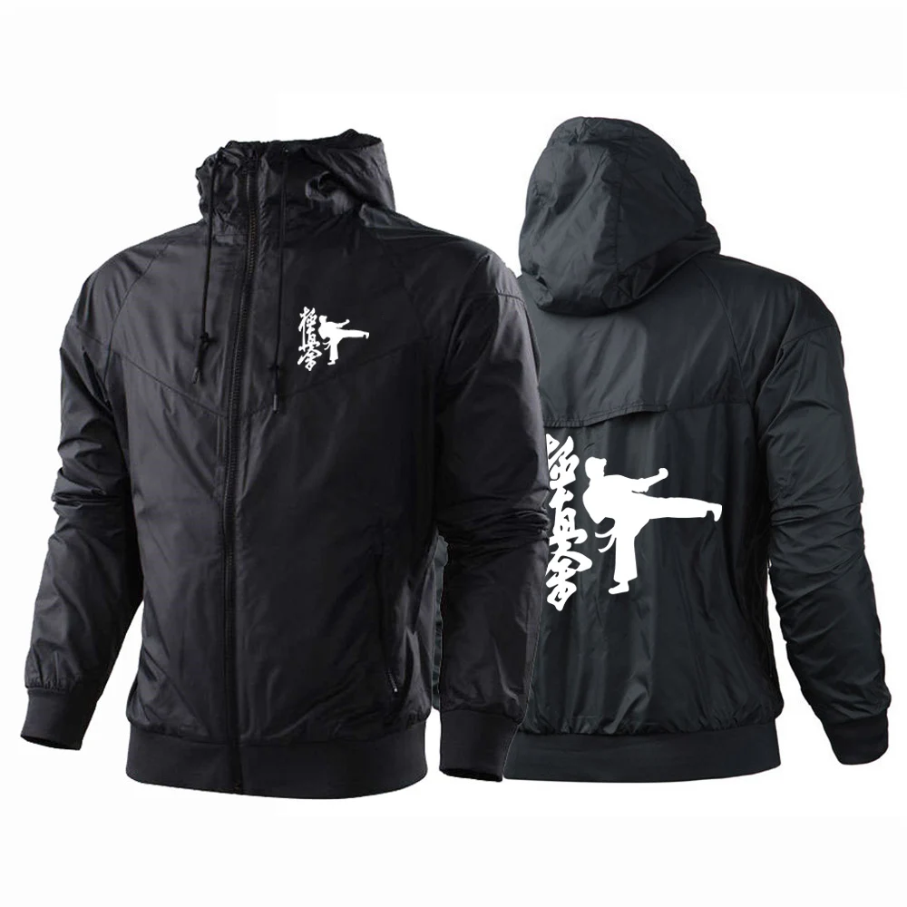 

Kyokushin Karate Printing Fashion 2023 New Man's Jacket Zipper Splicing Windbreaker Hoodies Classic Slim Fit Sweatshirts Coat