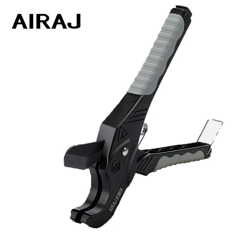 AIRAJ Ratchet-Type Tube and Pipe Cutter for Cutting O.D. PEX, PVC, and PPR Plastic Hoses and Plumbing Pipes Up to 32-75 MM