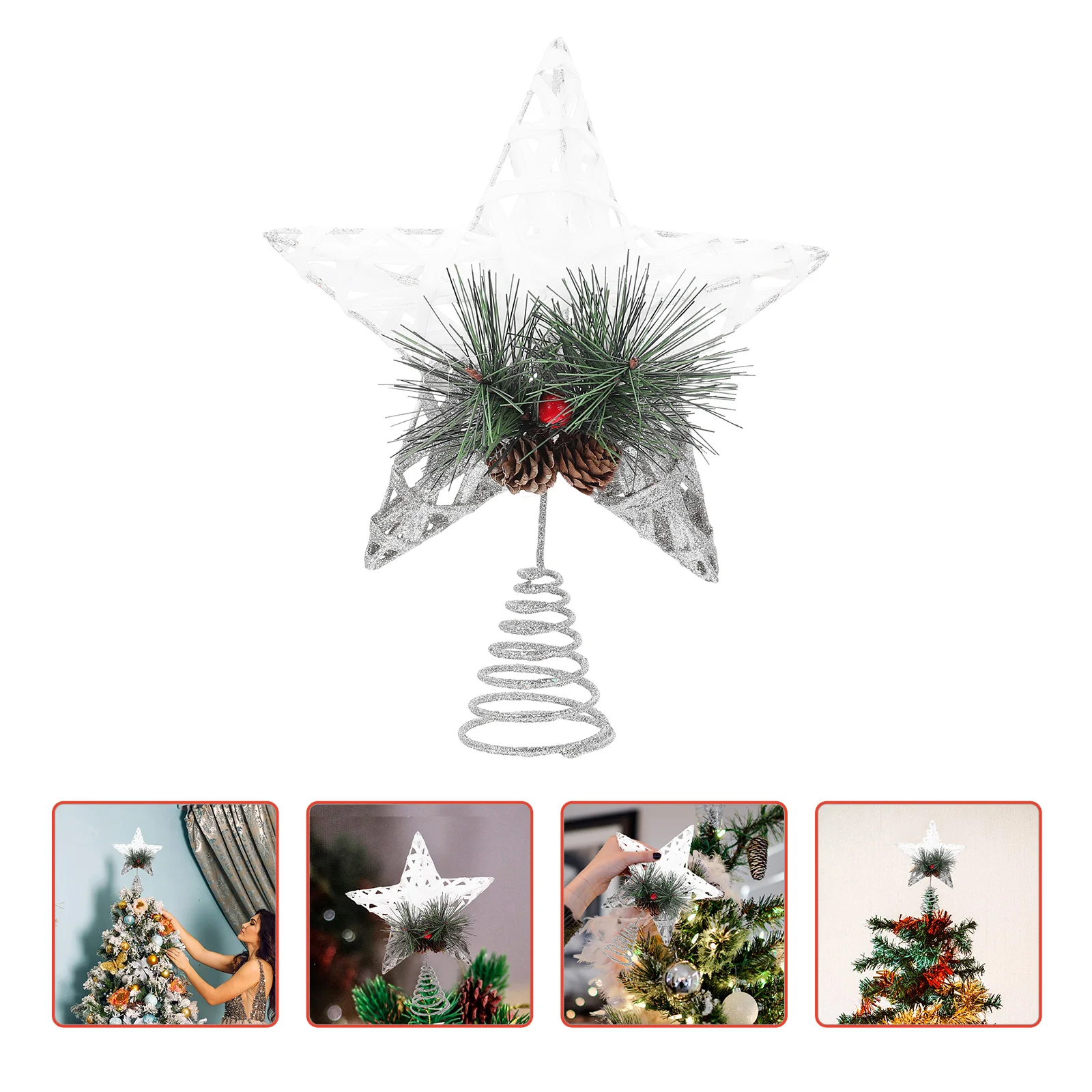 

Pentagram Topper Xmas Treetop Ornament Christmas Topper Star Decoration Xmas Tree Ornament Treetop Star Decor Christmas Tree