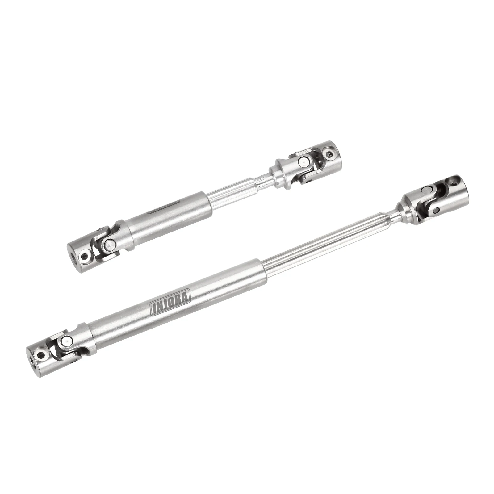 INJORA 2PCS Hardened Stainless Steel Center Drive Shaft for 1/24 RC Crawler Axial SCX24 Jeep Gladiator Dodge Power Wagon Upgrade