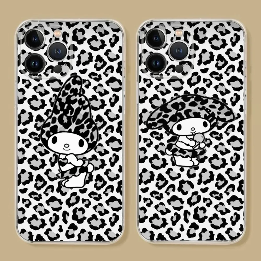 Melody Fashion Tiger Leopard Spot Phone Case For iPhone 15 14 13 12 11 Pro Xs Max Mini XR X 7 8 Plus Transparency Funda Soft