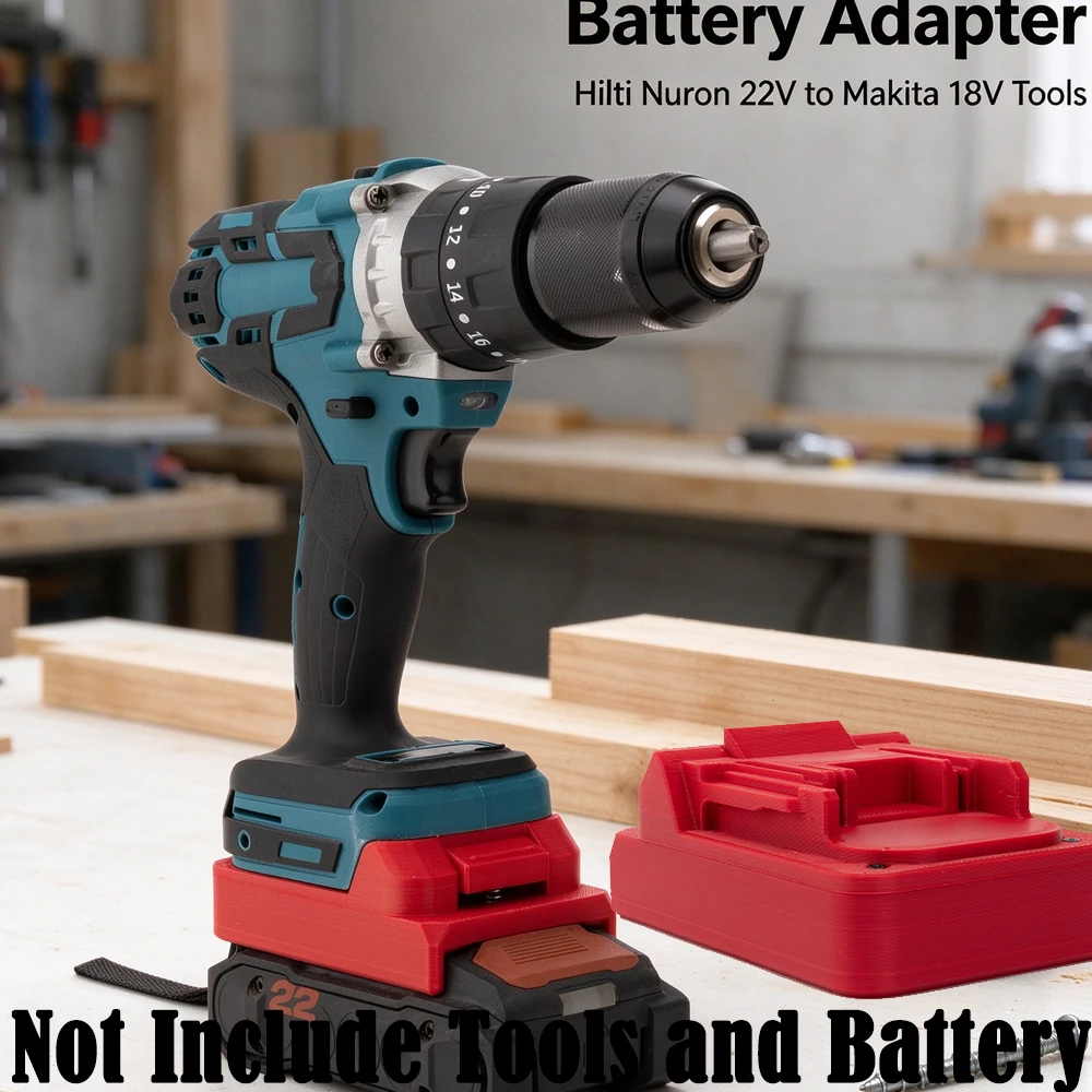 Electric Adapter Converter for Hilti 22V Nuron B22-55 Li-ion Battery To for Makita 18V LXT Power Tools Accessories(Only Adapter)