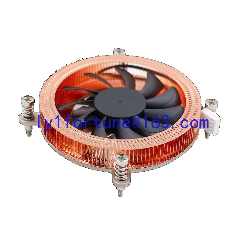 All-in-one NAS ITX desktop computer CPU down-pressing, ultra-thin 1U pure copper heat pipe silent radiator fan