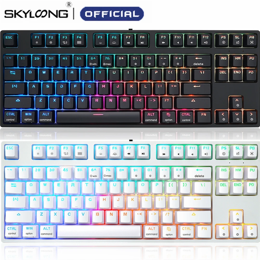 

SKYLOONG GK87 Mechanical Keyboard SK87 80% Bluetooth Wireless Optical Hot Swappable RGB Gamers Gaming Keyboards for Desktop Ipad