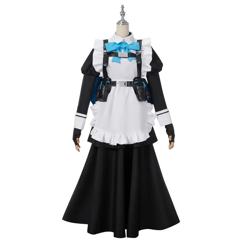 

ff34Game Blue Archive Asuma Toki Cosplay Costume Women Lolita Battle Maid Dress Uniform Halloween Party Role Play Outfit Clothin