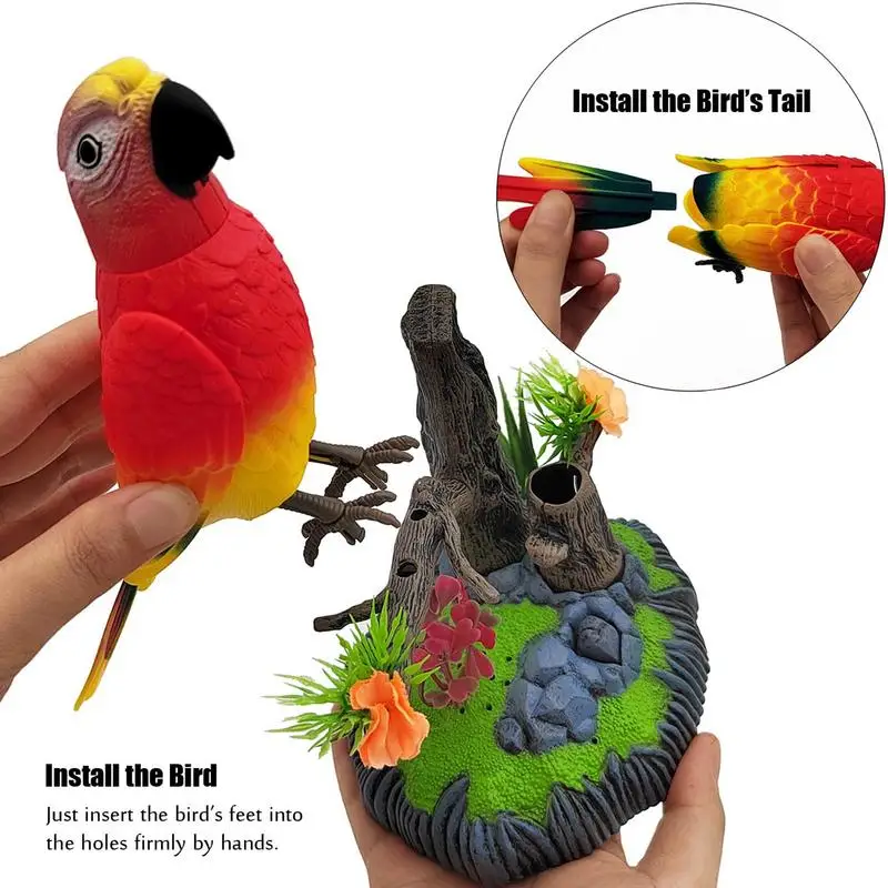 Electronic Talking Bird Talking Parrot Toy For Kids Electronic Parrot Sensor Realistic Toy For Boys Girls Kid Adults For Home