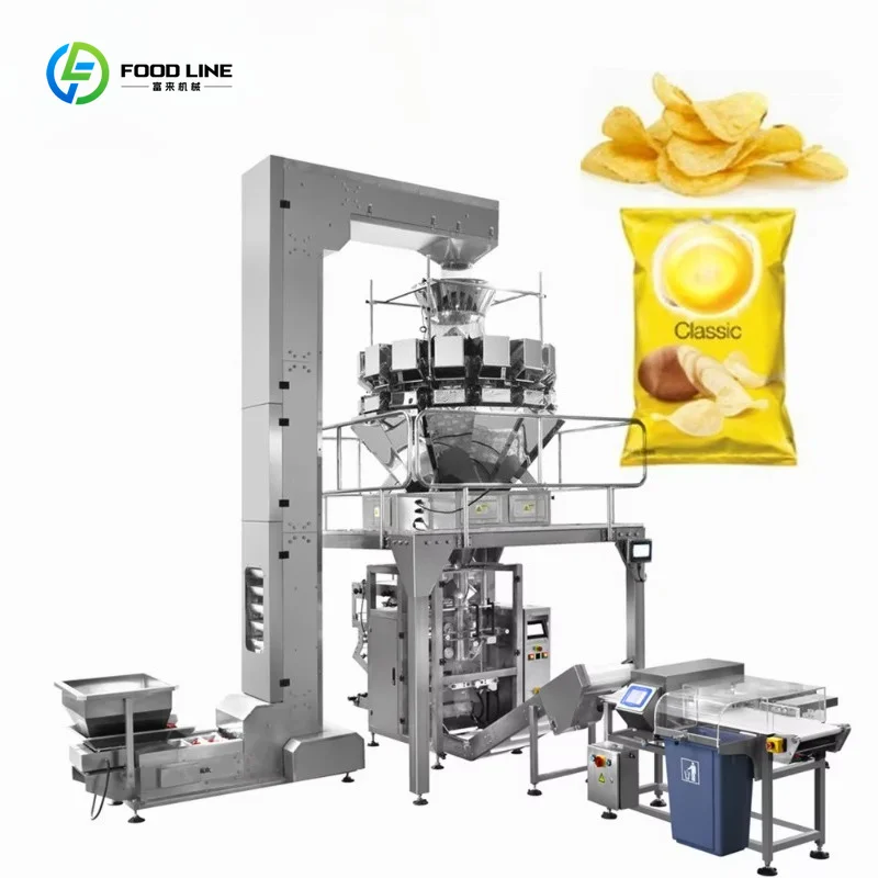 Automatic Banana Chips Filler Sealer for Crispy Fruit Snack Vertical Form Fill Seal Packing Line Custom