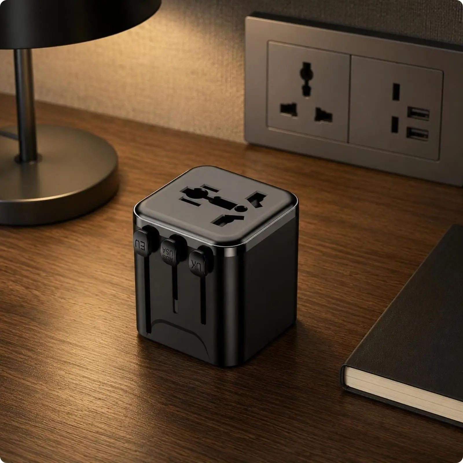 Universal Travel Adapter 180+ Country Compatibility International Plug Converter Overload Protector Protection Travel Adapter