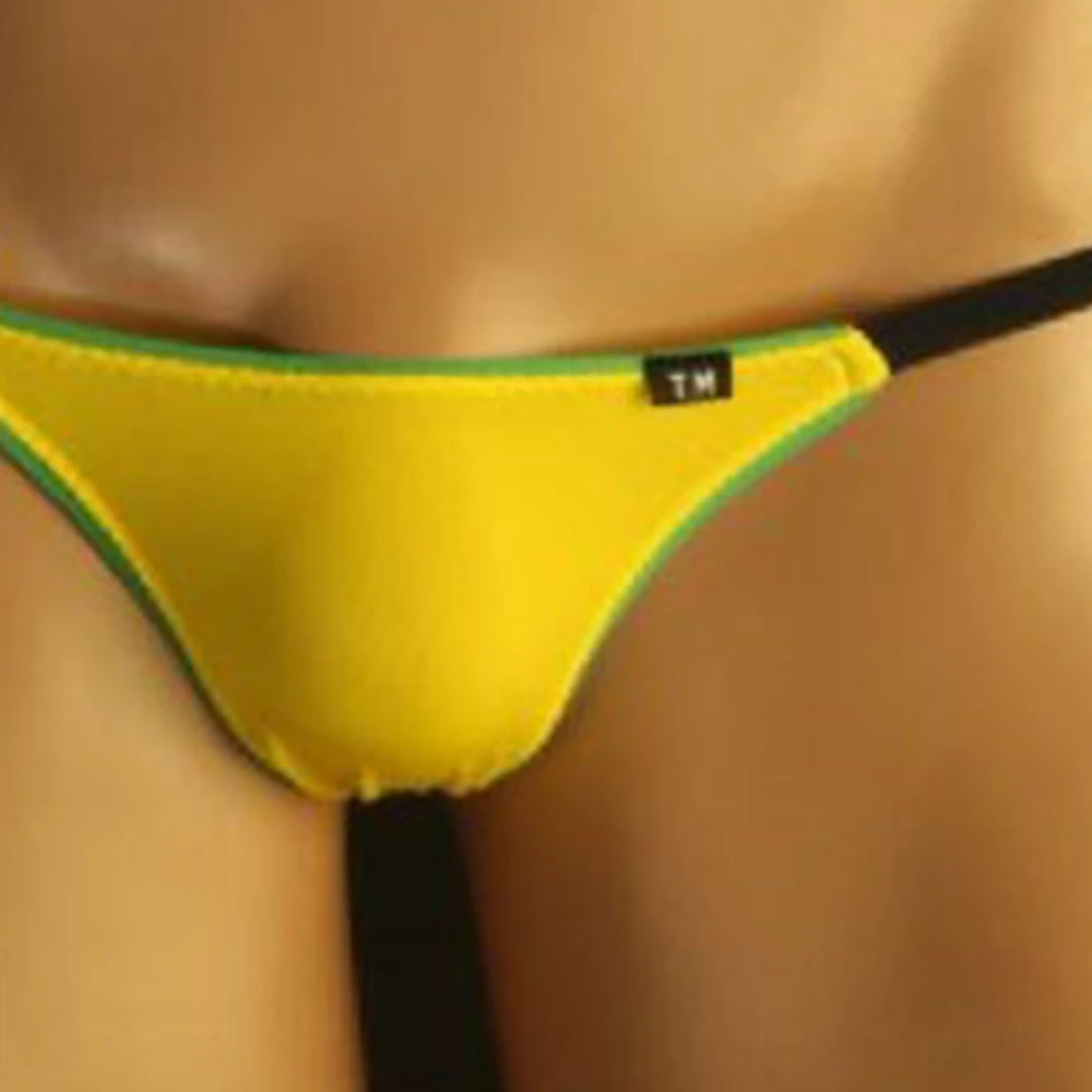 String en T convexe pour homme, culotte intérieure basse, bikini en poudre, culotte sexy, vêtements Bulge, Gay