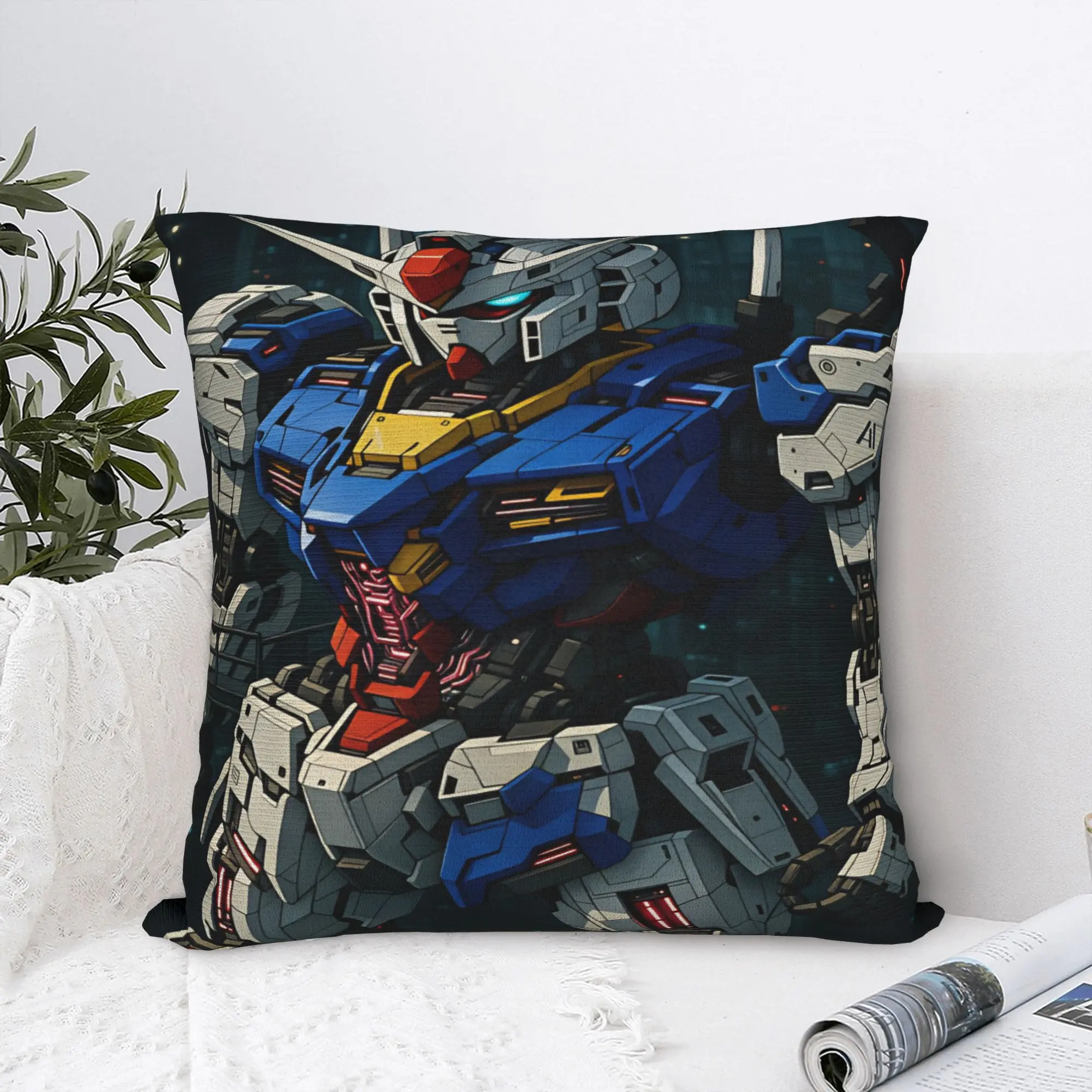 Pillow Case Mobile Suit Gundam Soft  Pillow Cover For Chair Sofa Home Decor Funny Pillowcases