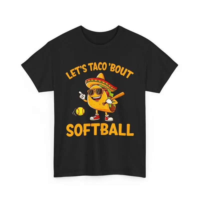 

Забавная футболка Taco для софтбола Let's 'Bout Baseball