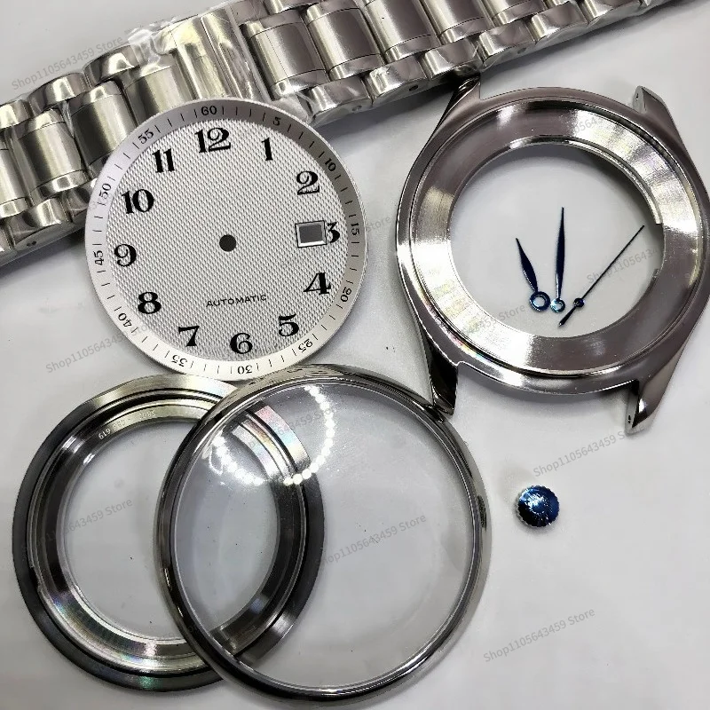 For 8200 8215 2824 Movement Case Accessories, Sapphire Mirror Stainless Steel Case Watch Case