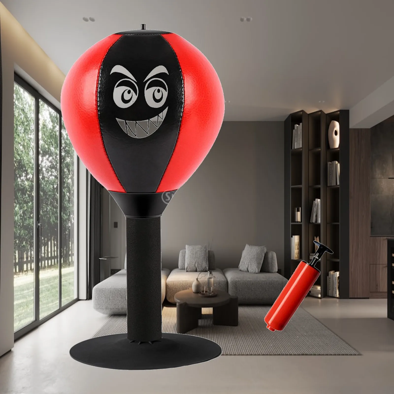 Durable Desktop Boxing Reflex Ball PU Speed Bag for Office Game Fitness Hand Eye Coordination