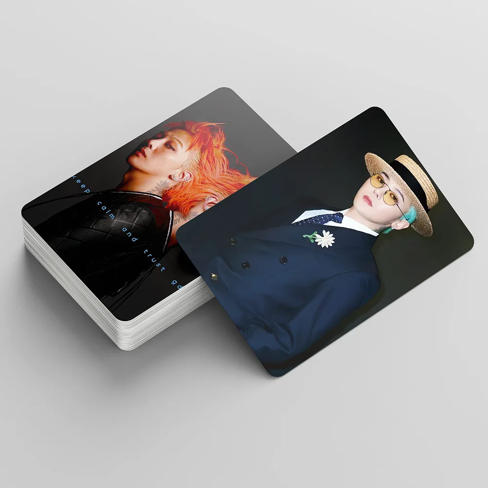 55 قطعة/المجموعة G-DRAGON Idol ألبوم جديد Overmensch Lomo بطاقات HD Printd Photocards عالية الجودة بطاقات بريدية BIGBANG المشجعين جمع هدية