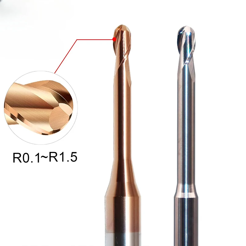 HRC65 HRC60 Wolframstahl-Schaftfräser mit tiefer Nut, 2 Schneiden, Hartmetall-Schaftfräser mit verlängerter Nut für Stahl und Aluminium – Detail 3