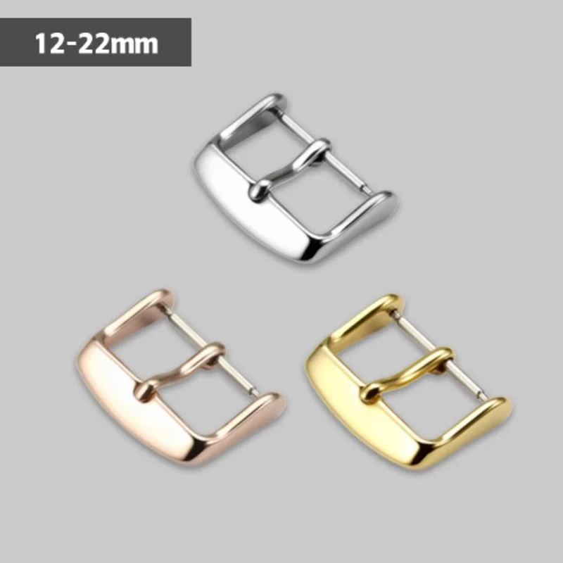 

12/14/16/18/20/22mm Stainless Steel Pin Buckle Watch Strap Accessories Leather Watch Band Buckle