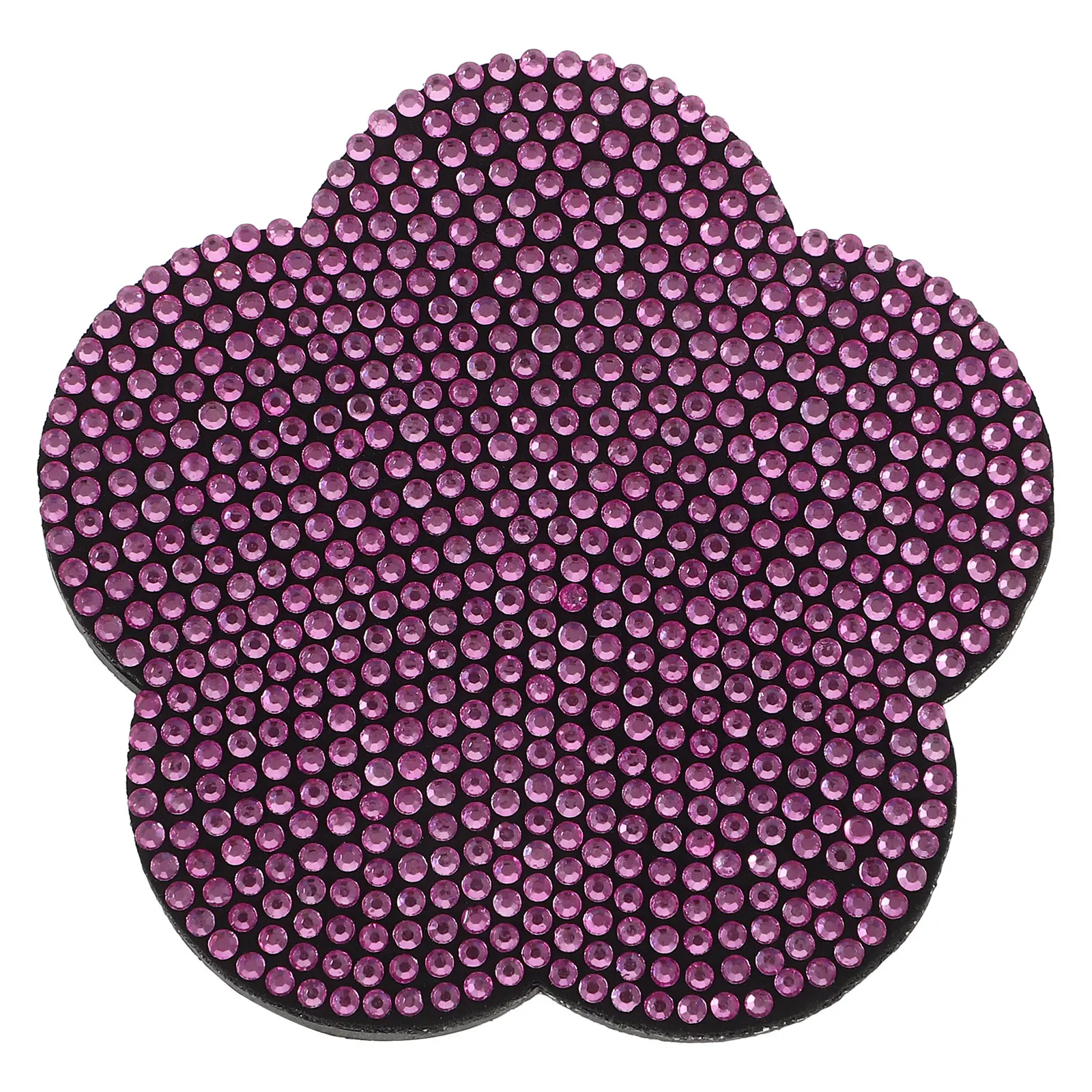 

Coaster Pad Flower Shaped Rhinestones Aesthetic Anti Slip Tumbler Heat Resistant Silicone Coaster Non Slip Cup Mat For Car
